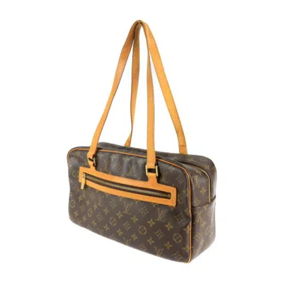 Pre-owned Louis Vuitton Cité Brown Canvas Shoulder Bag ()