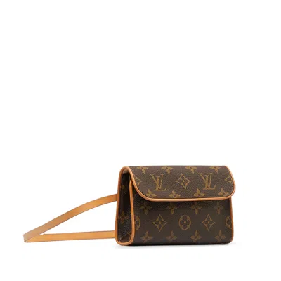 Pre-owned Louis Vuitton Brown Monogram Pochette Florentine Belt Bag ()