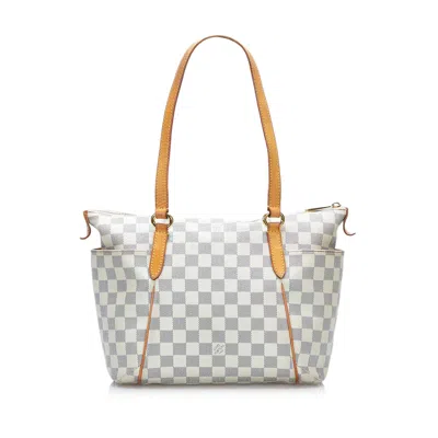 Pre-owned Louis Vuitton White Damier Azur Totally Pm Tote Bag ()