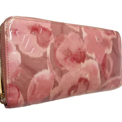 Pre-owned Louis Vuitton Zippy Wallet Pink Patent Leather Wallet  ()
