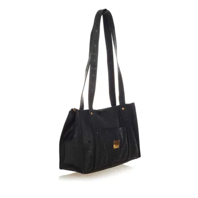 Shop Mcm Black Visetos Nylon Shoulder Bag ()
