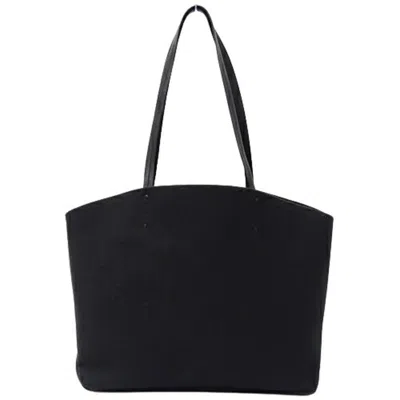 Shop Prada Canapa Black Canvas Tote Bag ()
