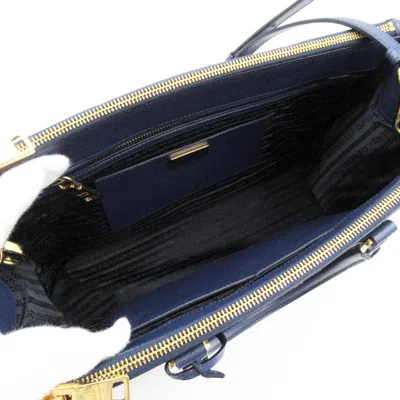 Shop Prada Galleria Blue Leather Tote Bag ()