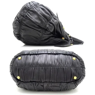 Shop Prada Nappa Gauffré Black Leather Tote Bag ()