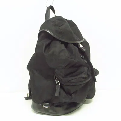 Shop Prada Re-nylon Black Synthetic Backpack Bag ()