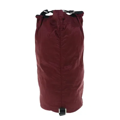 Shop Prada Tessuto Burgundy Synthetic Shoulder Bag ()