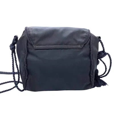 Shop Prada Tessuto Navy Synthetic Shopper Bag ()