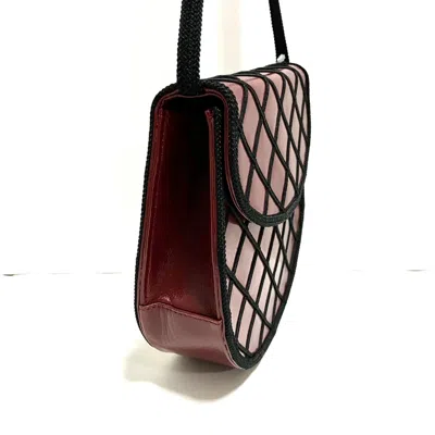 Shop Saint Laurent Burgundy Leather Shoulder Bag ()