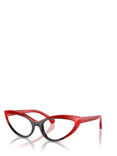 Shop Alain Mikli Eyeglasses In Noir Nacree/rouge Nacree