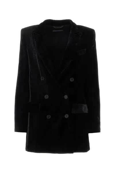 Shop Alberta Ferretti Jackets And Vests In Black