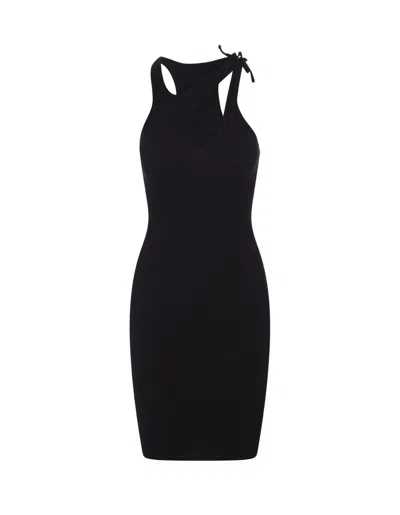 Shop Andreädamo Andreādamo Short Sheath Dress With Cut-out In Black