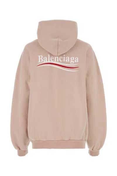 Shop Balenciaga Sweatshirts In Lightpinkwhite