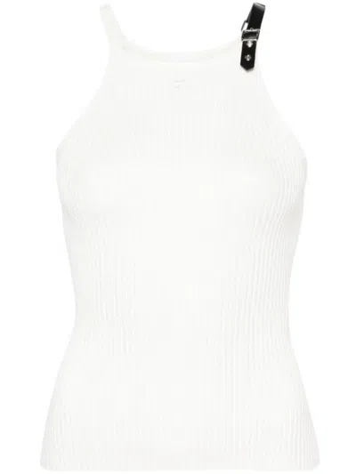 Shop Courrèges Tank Top In Heritage White