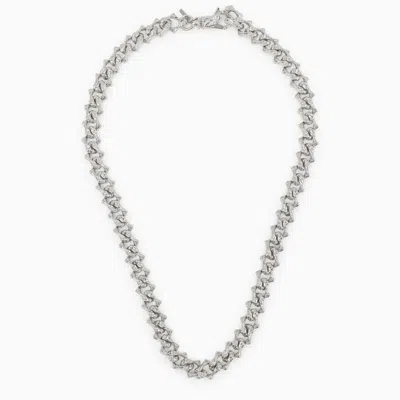 Shop Emanuele Bicocchi Chain Necklace With Arabesques In Metal