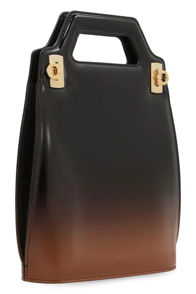 Shop Ferragamo Wanda Leather Mini Bag In Multicolor