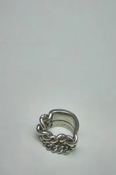Shop Ann Demeulemeester Ize Double Chains Ring