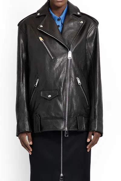 Shop Khaite Leather Jackets In Black
