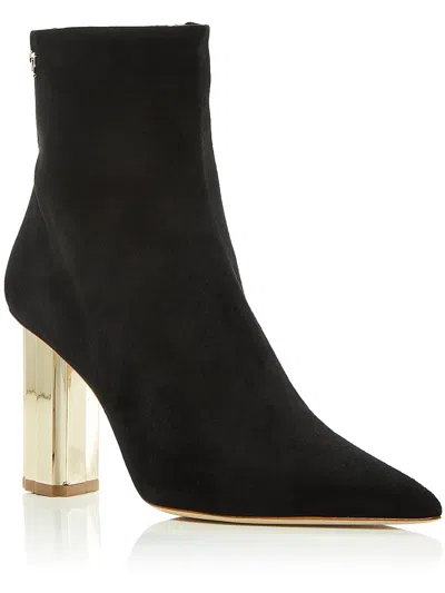 Shop Malone Souliers Laika Womens Suede Heeled Ankle Boots In Black