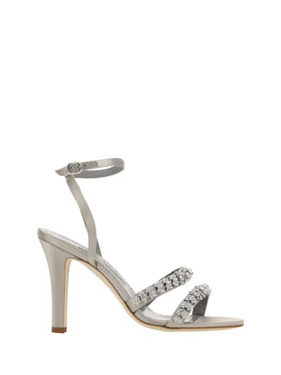 Shop Manolo Blahnik Sandals In Lgry