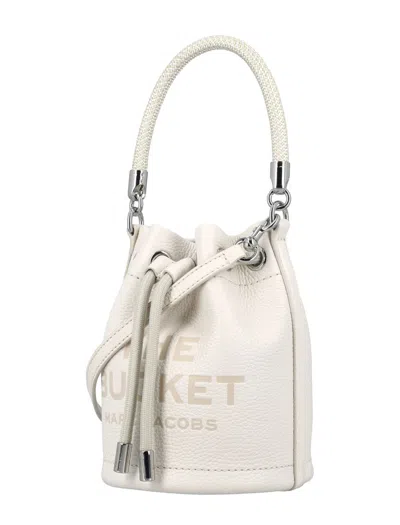 Shop Marc Jacobs The Micro Bucket Bag In Cotton Silver