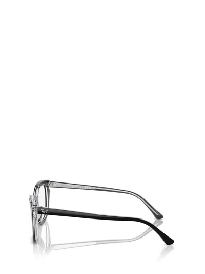 Shop Ray Ban Ray-ban Eyeglasses In Black On Transparent
