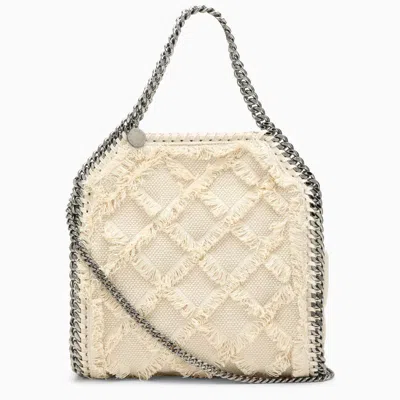Shop Stella Mccartney Falabella Mini Bag With Embroidery In White