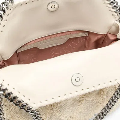 Shop Stella Mccartney Falabella Mini Bag With Embroidery In White