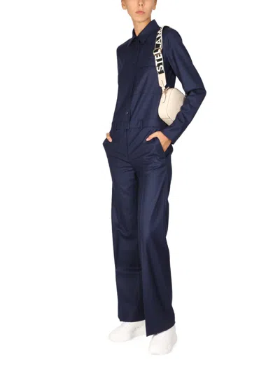 Stella Mccartney Wool Jumpsuit In Blue