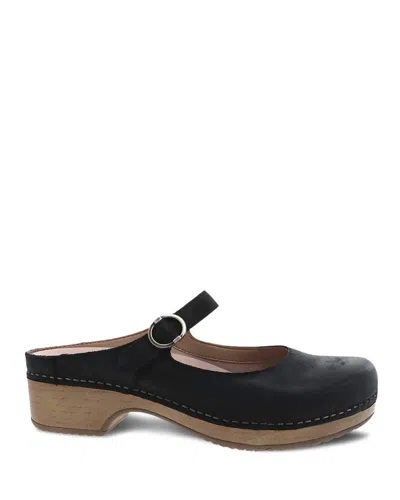 Shop Dansko Women's Bria Burnished Mary Jane Mule In Black