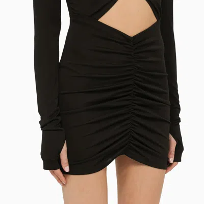 Shop The Andamane Mini Dress With Draping In Black