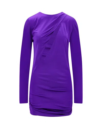 Shop Versace Dress In Purple