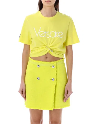 Shop Versace Safety Pin T-shirt In Mimosa