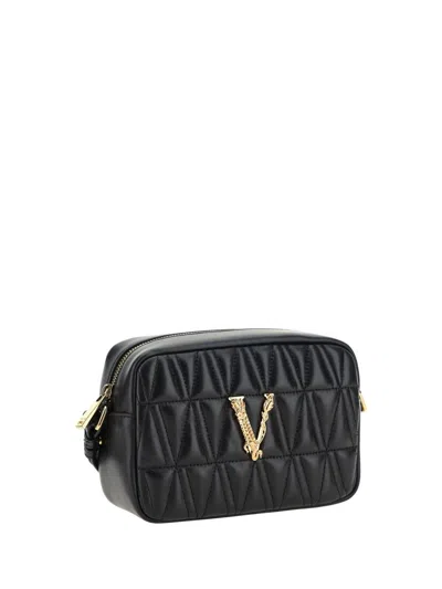 Shop Versace Shoulder Bags In Black- Gold
