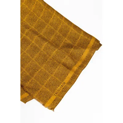 Shop Trussardi Viscose Men's Scarf In Yellow