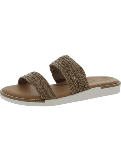 Shop Paul Green Laguna Sndl Womens Leather Casual Slide Sandals In Beige