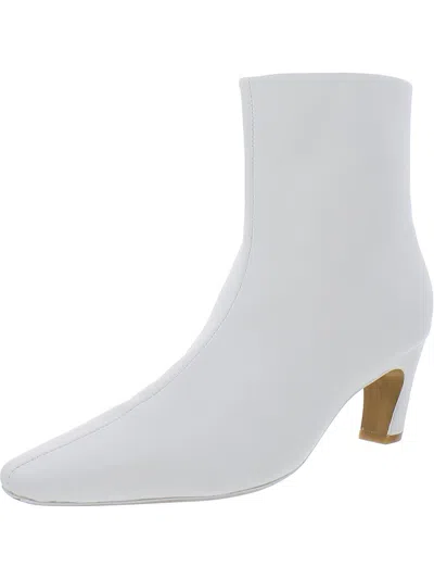 Shop Jonathan Simkhai Jovi Angularheel Womens Leather Pointed Toe Ankle Boots In White