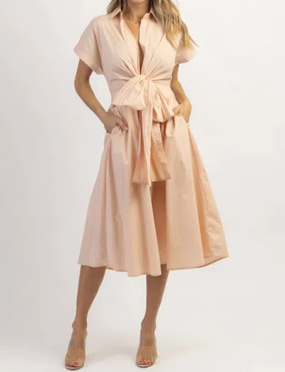 Shop Mable Sunny Days Bow Midi Dress In Pink