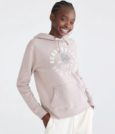 Shop Aéropostale Arch Floral Pullover Hoodie In Multi