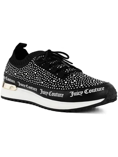 Shop Juicy Couture Bellamy Womens Embellished Lifestyle Casual And Fashion Sneakers In Black