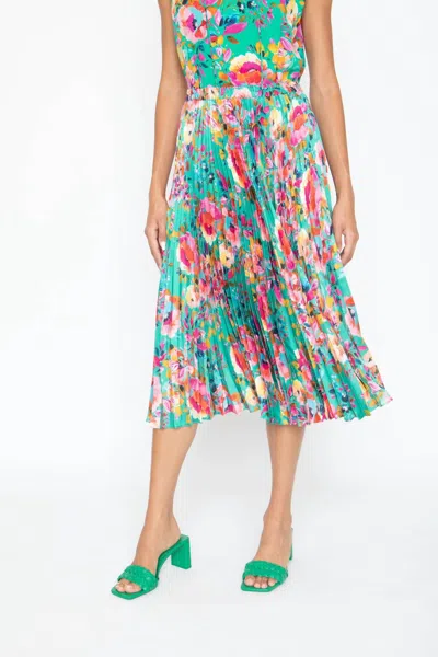 Shop Caballero Mia Skirt In Painted Flower In Multi