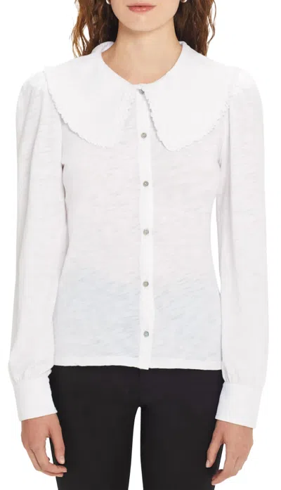 Shop Goldie Tees Mayflower Blouse In White