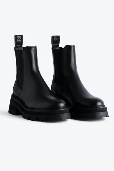 Shop Zadig & Voltaire Women's Ride Chelsea Boots In Noir In Black