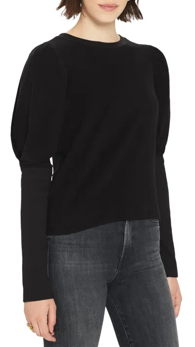 Shop Goldie Tees Puff Sleeve Sweatshirt In Black