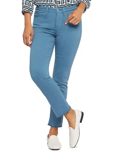 Nydj Women's Sheri Ankle Frayed-hem Medium-rinse Jeans In Multi