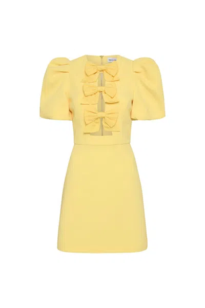 Shop Rebecca Vallance Chloe Bow Mini Dress
