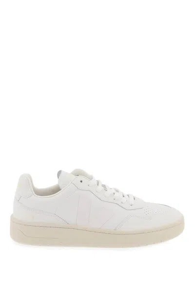 Shop Veja Sneakers V 90 In Pelle In White