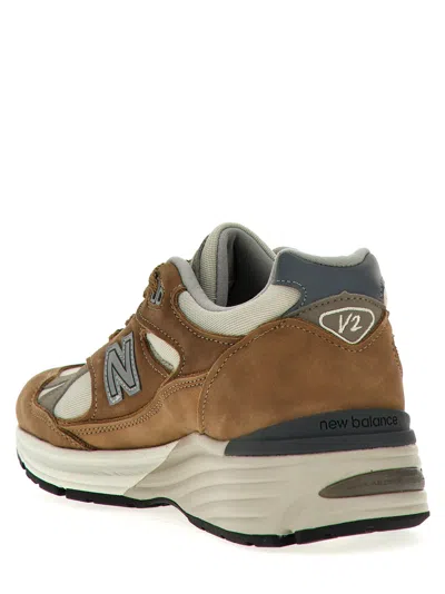 Shop New Balance 991v2 Sneakers Brown