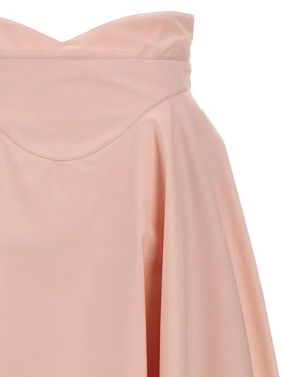 Shop Alexander Mcqueen Corset Midi Skirt Skirts Pink