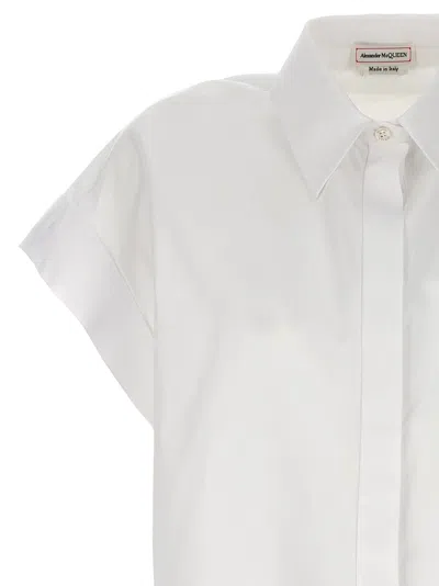 Shop Alexander Mcqueen Cropped Shirt Shirt, Blouse White