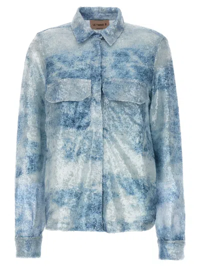 Shop Le Twins Daniela Shirt, Blouse Light Blue